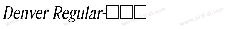 Denver Regular字体转换